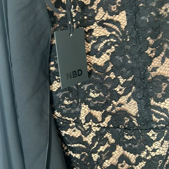 NBD Frannie Mini Dress Black Lace S